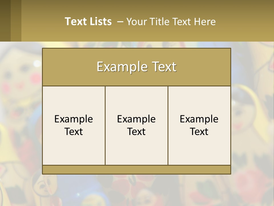 A Group Of Colorful Nesting Dolls On Display PowerPoint Template
