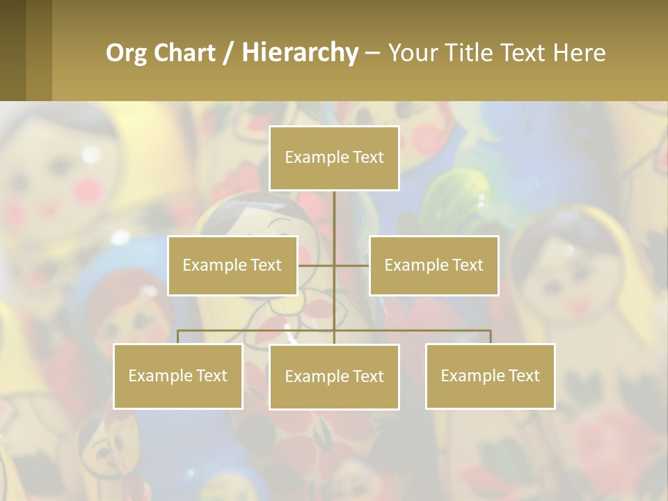 A Group Of Colorful Nesting Dolls On Display PowerPoint Template