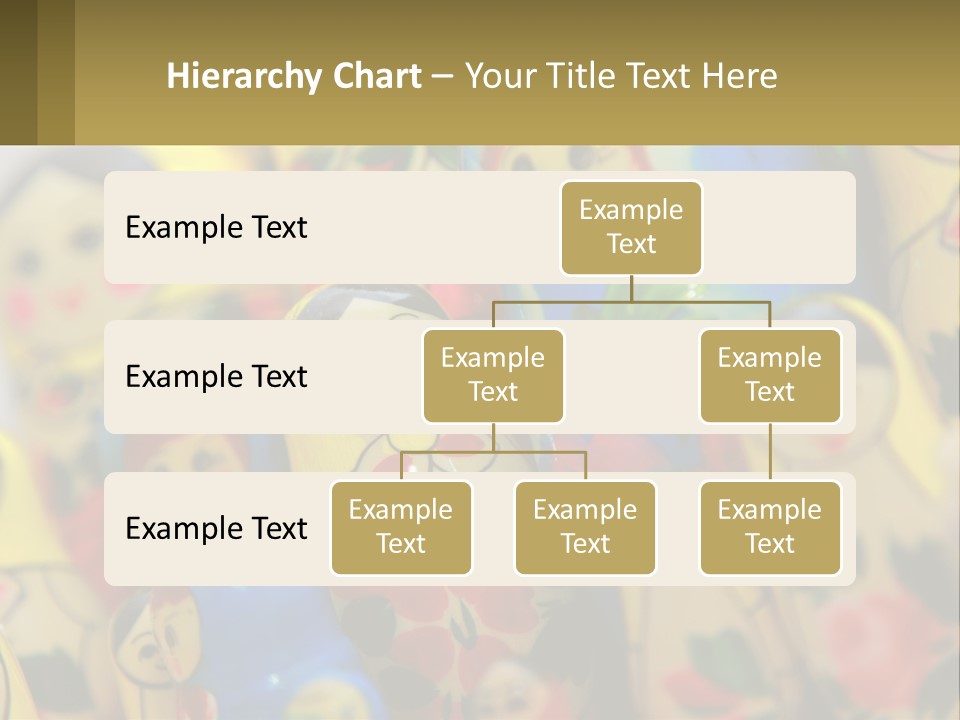A Group Of Colorful Nesting Dolls On Display PowerPoint Template