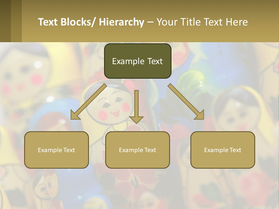 A Group Of Colorful Nesting Dolls On Display PowerPoint Template