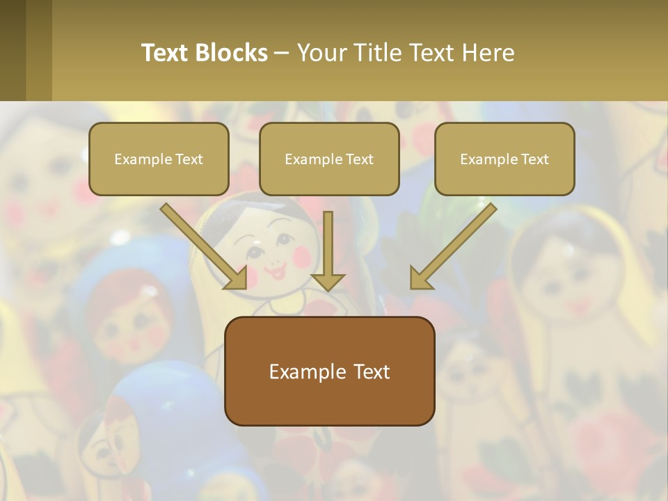 A Group Of Colorful Nesting Dolls On Display PowerPoint Template
