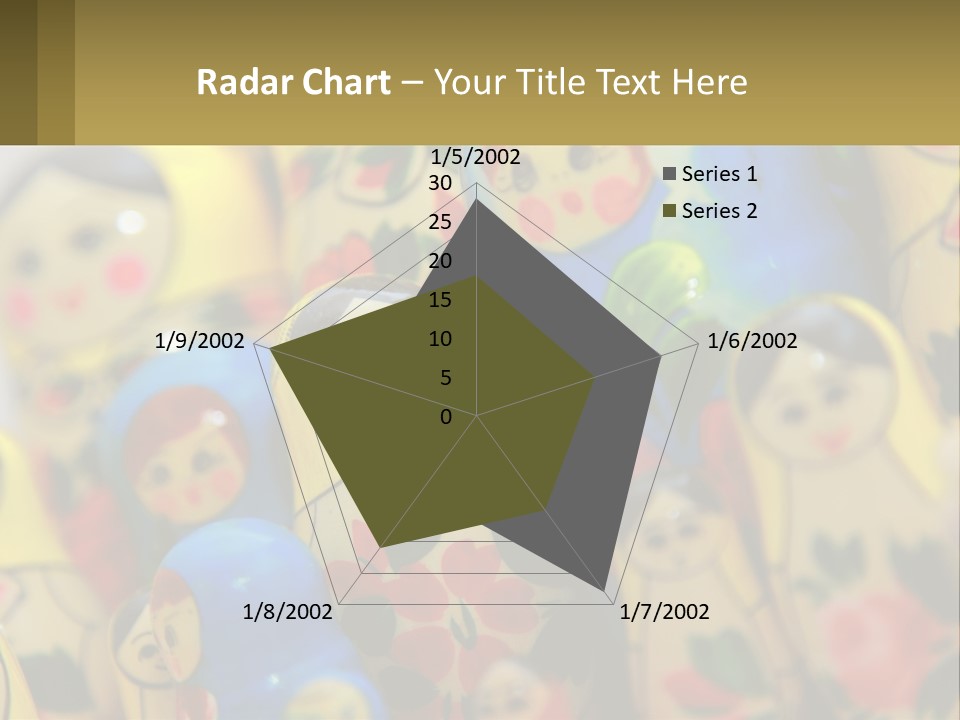 A Group Of Colorful Nesting Dolls On Display PowerPoint Template
