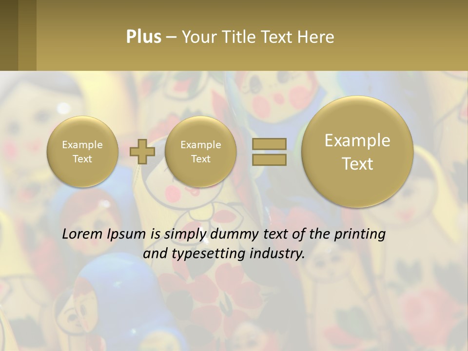 A Group Of Colorful Nesting Dolls On Display PowerPoint Template