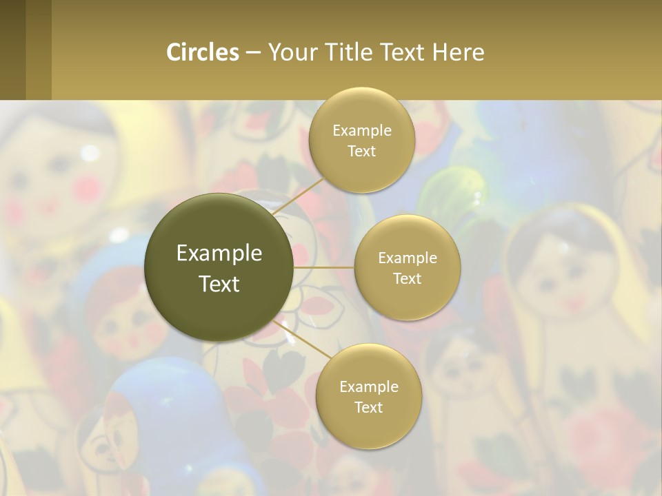 A Group Of Colorful Nesting Dolls On Display PowerPoint Template