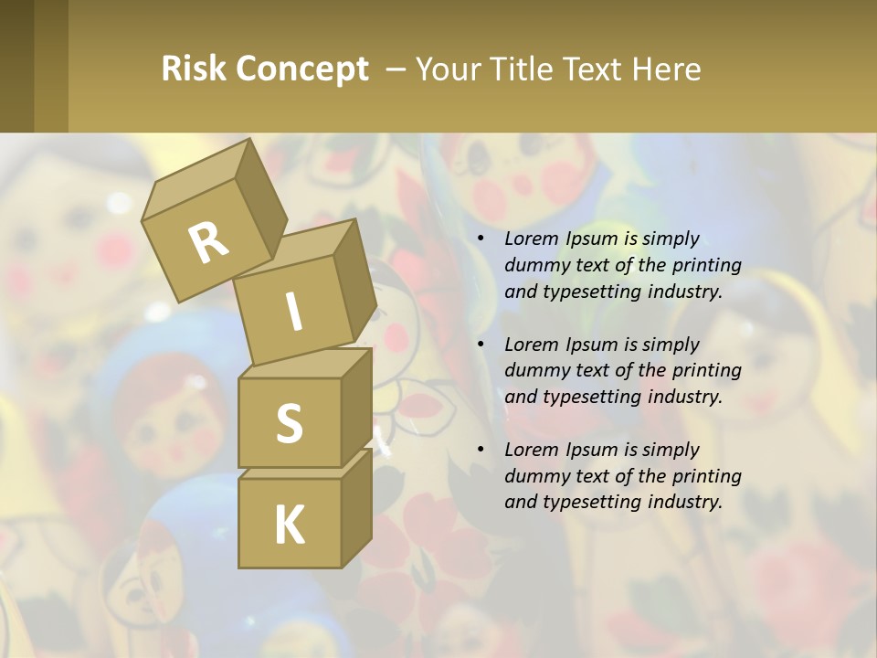 A Group Of Colorful Nesting Dolls On Display PowerPoint Template