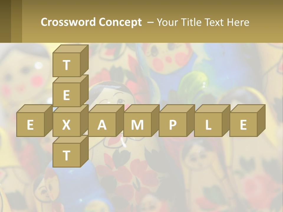 A Group Of Colorful Nesting Dolls On Display PowerPoint Template