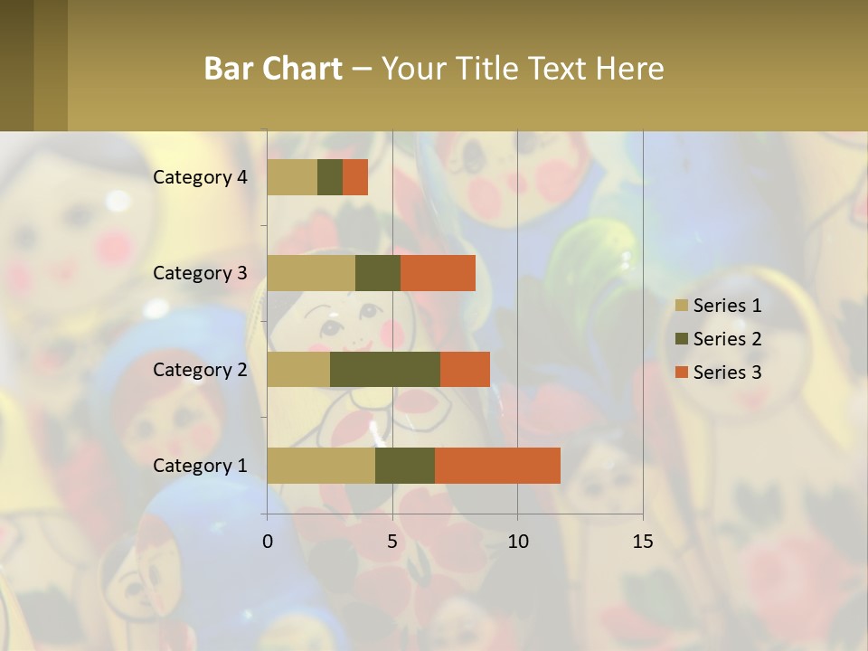 A Group Of Colorful Nesting Dolls On Display PowerPoint Template