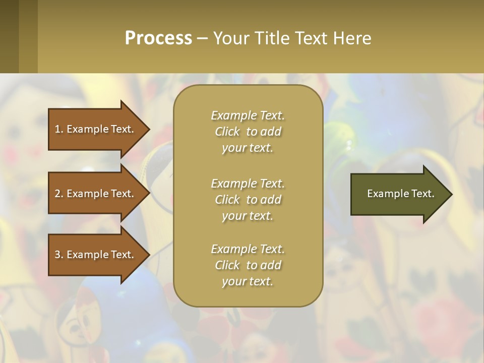 A Group Of Colorful Nesting Dolls On Display PowerPoint Template