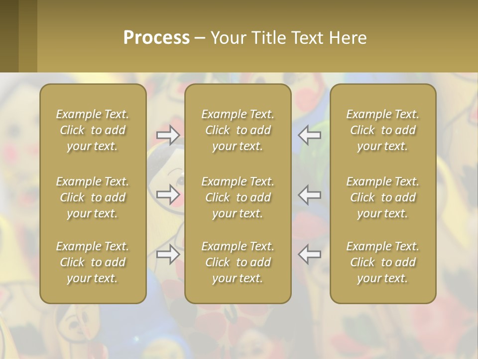 A Group Of Colorful Nesting Dolls On Display PowerPoint Template
