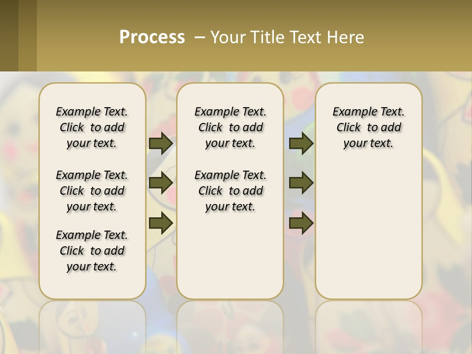 A Group Of Colorful Nesting Dolls On Display PowerPoint Template