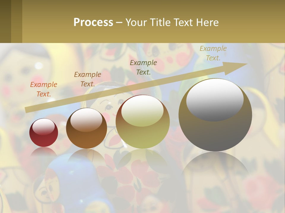 A Group Of Colorful Nesting Dolls On Display PowerPoint Template