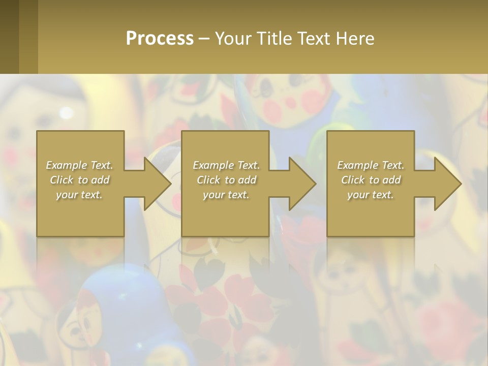 A Group Of Colorful Nesting Dolls On Display PowerPoint Template