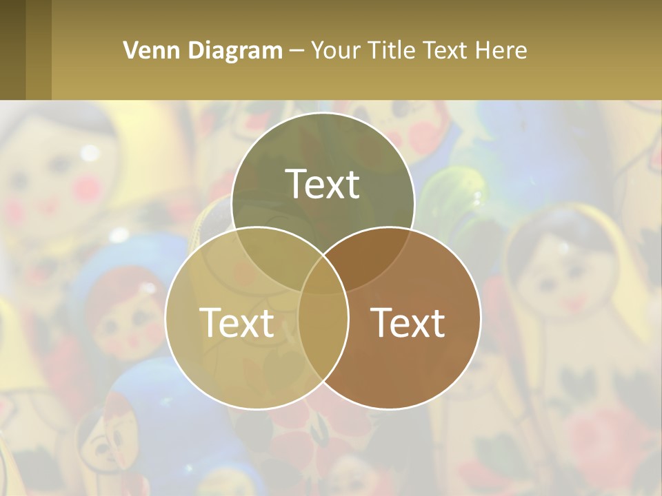 A Group Of Colorful Nesting Dolls On Display PowerPoint Template