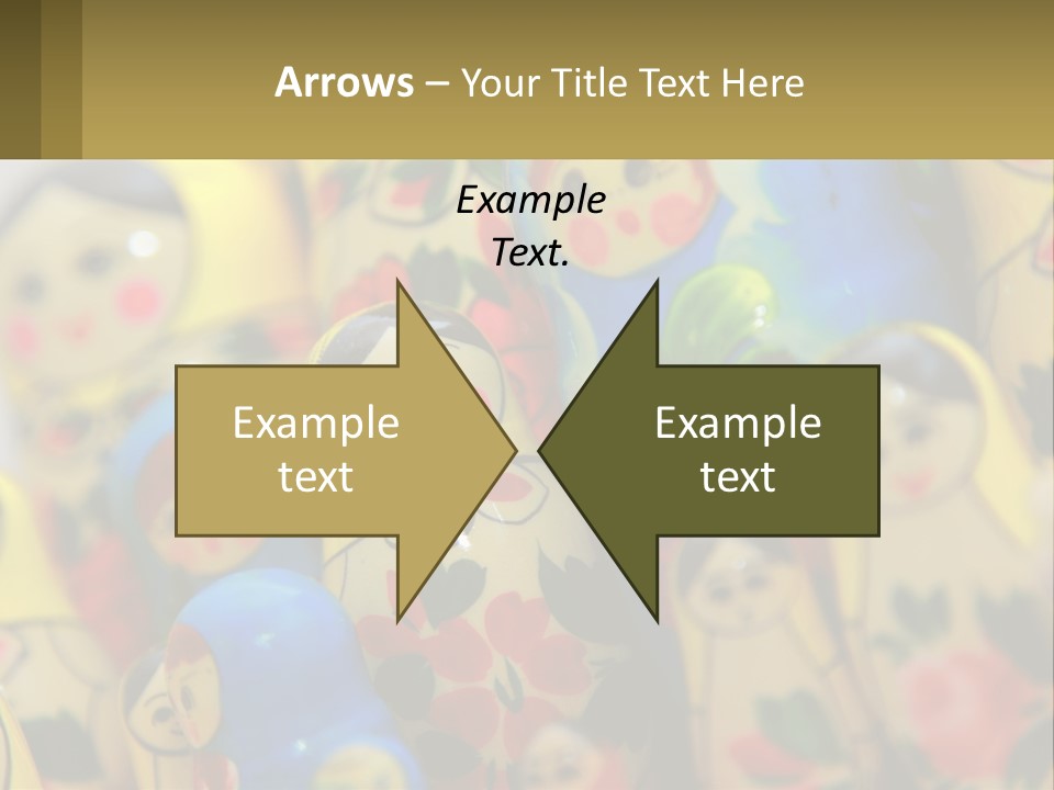A Group Of Colorful Nesting Dolls On Display PowerPoint Template