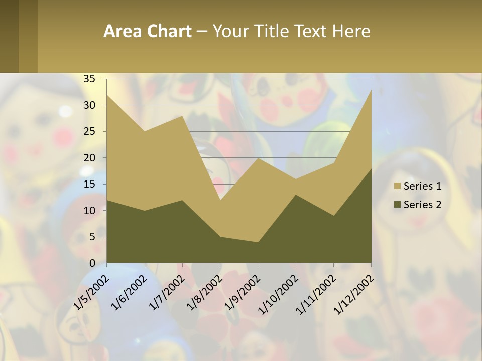 A Group Of Colorful Nesting Dolls On Display PowerPoint Template