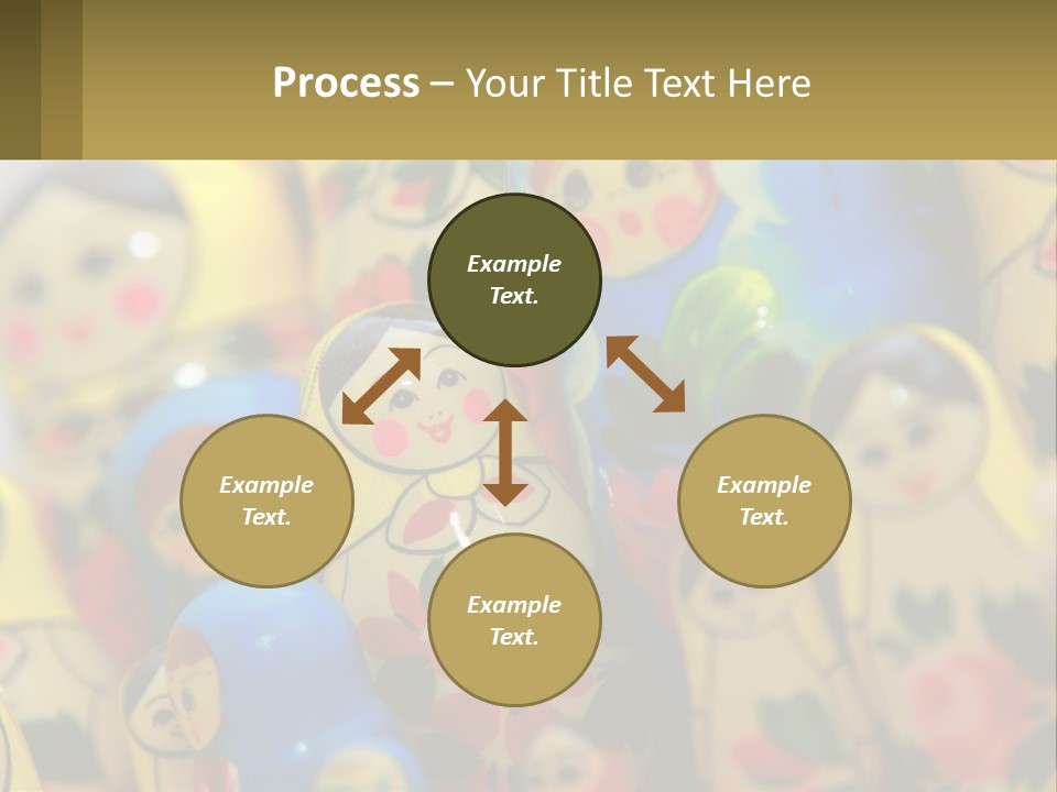 A Group Of Colorful Nesting Dolls On Display PowerPoint Template