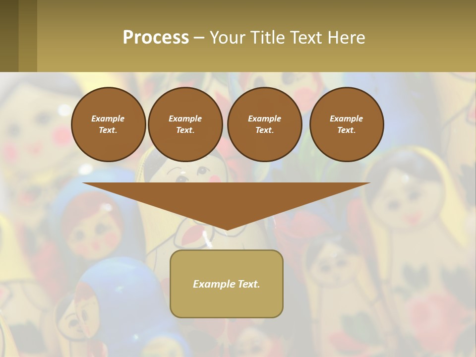 A Group Of Colorful Nesting Dolls On Display PowerPoint Template