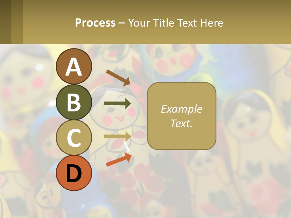 A Group Of Colorful Nesting Dolls On Display PowerPoint Template