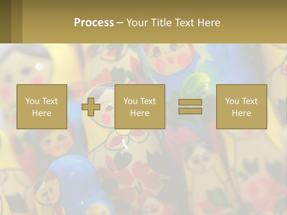 A Group Of Colorful Nesting Dolls On Display PowerPoint Template