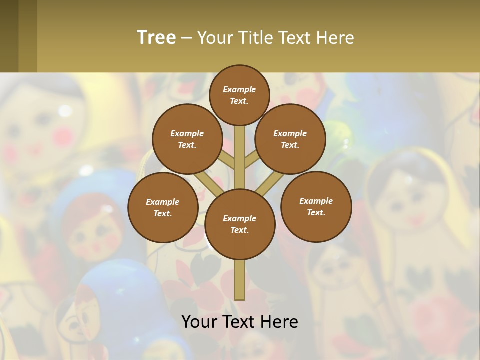 A Group Of Colorful Nesting Dolls On Display PowerPoint Template