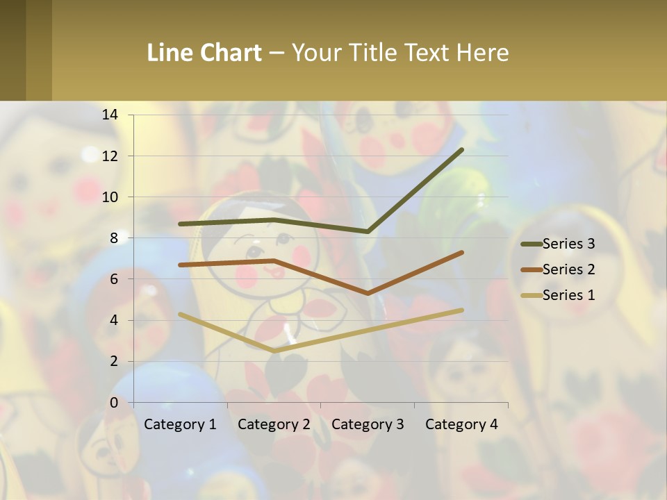 A Group Of Colorful Nesting Dolls On Display PowerPoint Template