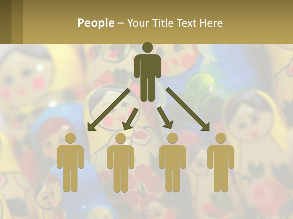 A Group Of Colorful Nesting Dolls On Display PowerPoint Template