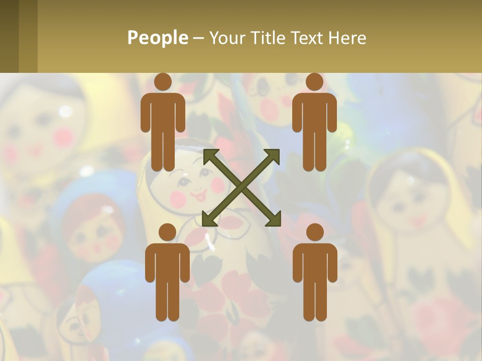 A Group Of Colorful Nesting Dolls On Display PowerPoint Template