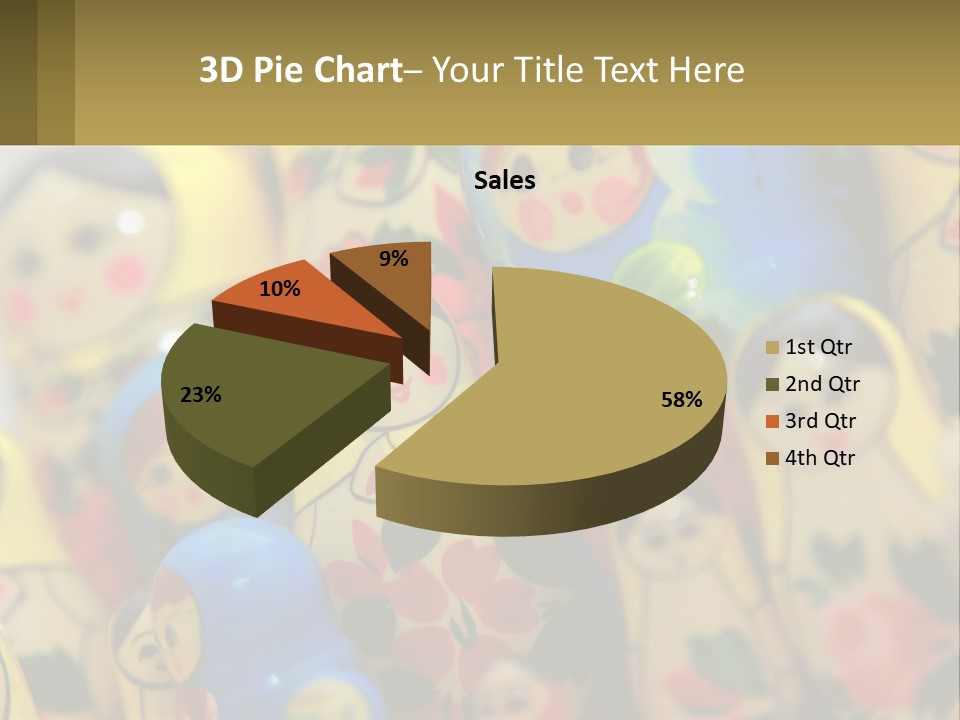 A Group Of Colorful Nesting Dolls On Display PowerPoint Template