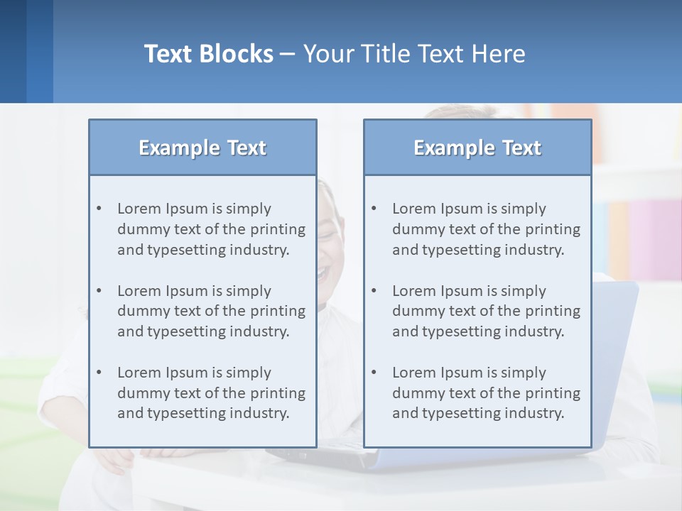 A Woman And Two Children Looking At A Laptop PowerPoint Template