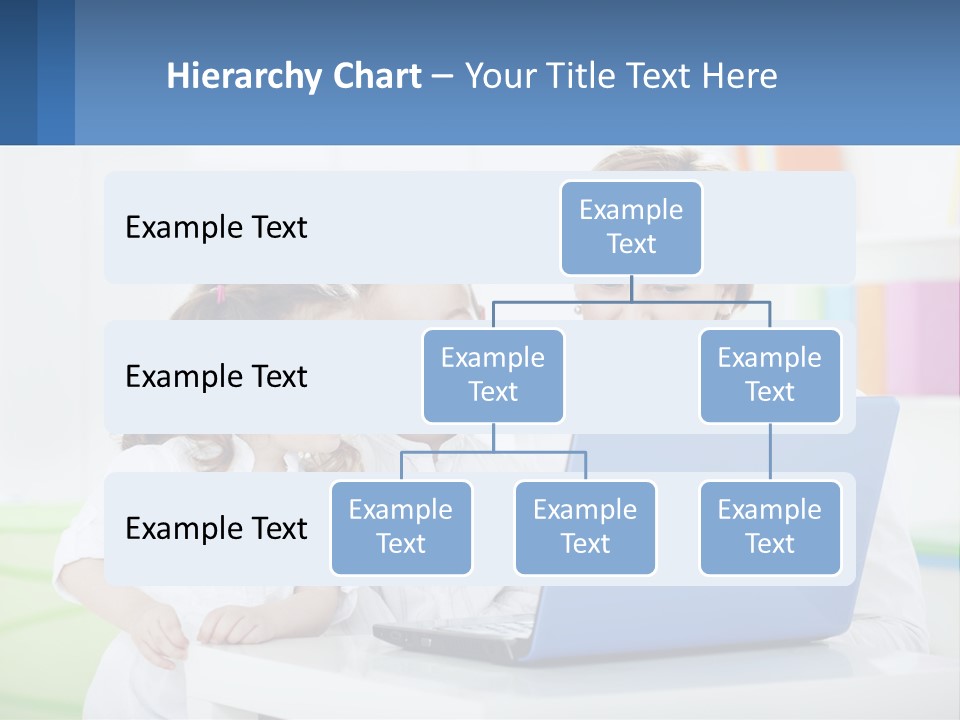 A Woman And Two Children Looking At A Laptop PowerPoint Template