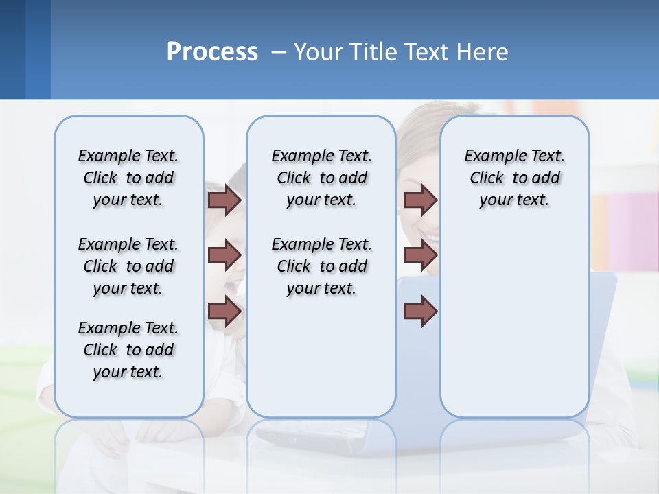 A Woman And Two Children Looking At A Laptop PowerPoint Template