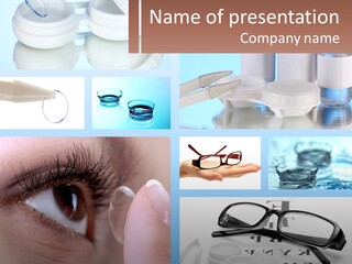 A Collage Of Different Types Of Eyeglasses PowerPoint Template