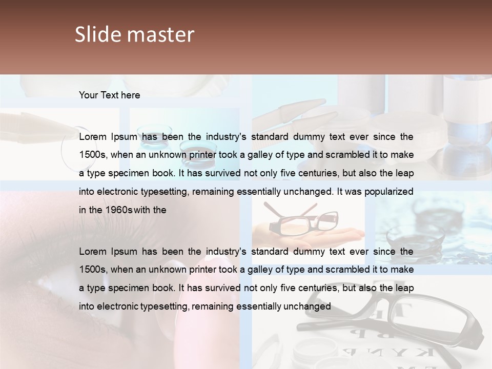 A Collage Of Different Types Of Eyeglasses PowerPoint Template