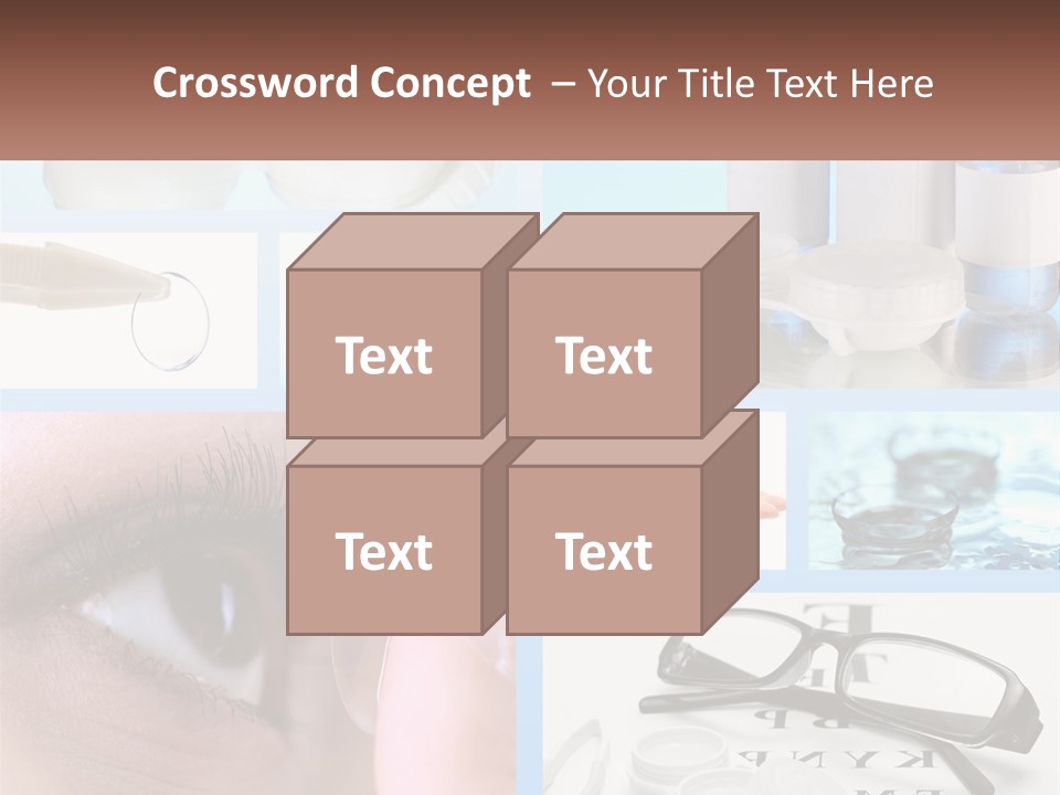 A Collage Of Different Types Of Eyeglasses PowerPoint Template