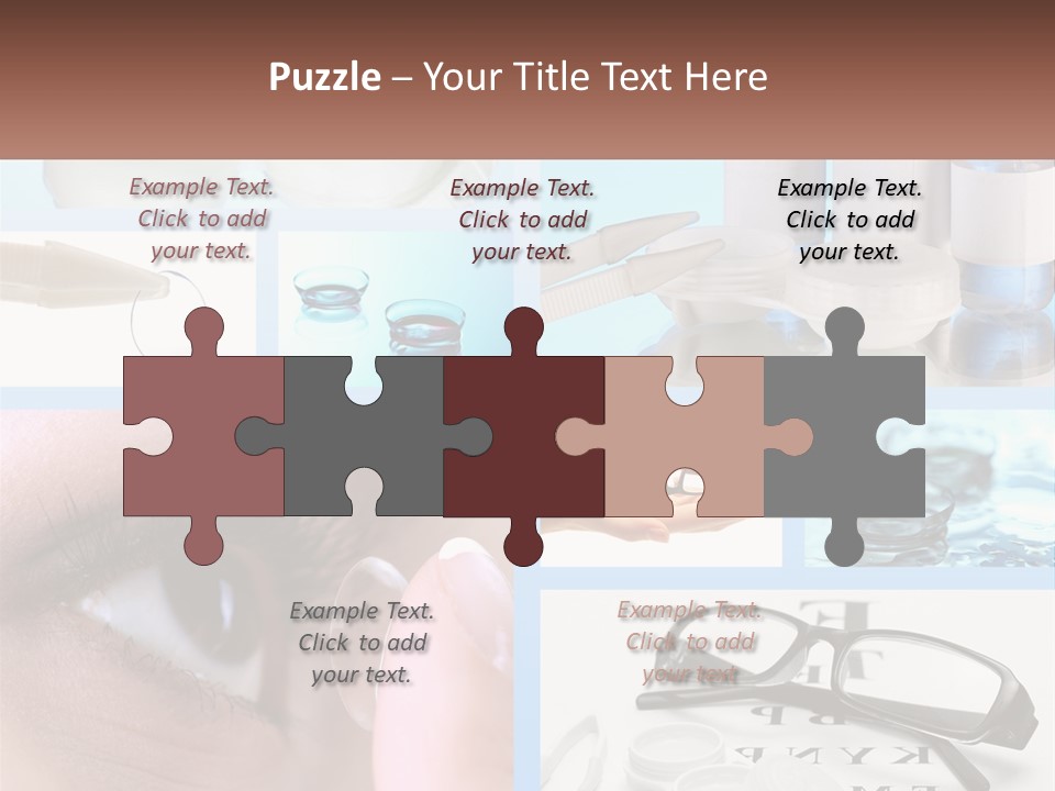 A Collage Of Different Types Of Eyeglasses PowerPoint Template