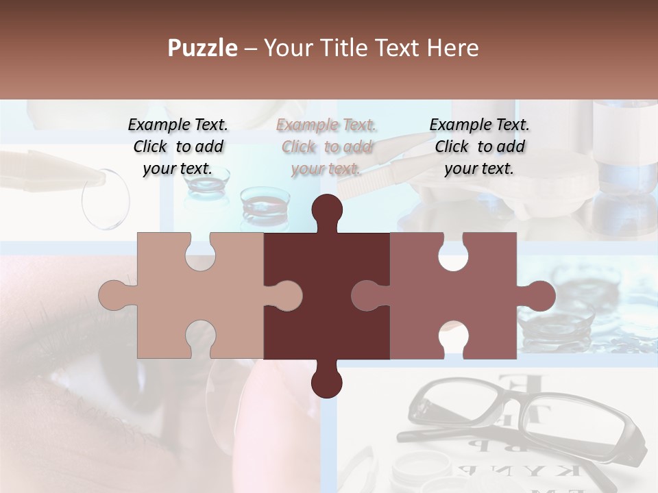 A Collage Of Different Types Of Eyeglasses PowerPoint Template