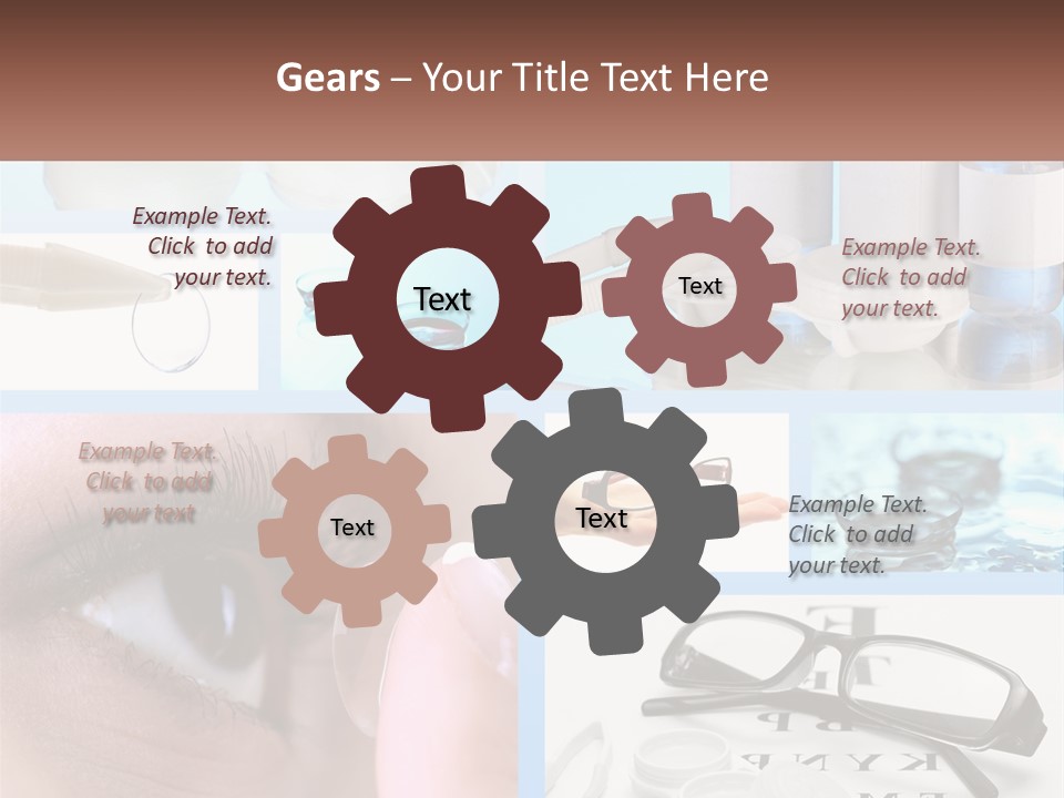 A Collage Of Different Types Of Eyeglasses PowerPoint Template