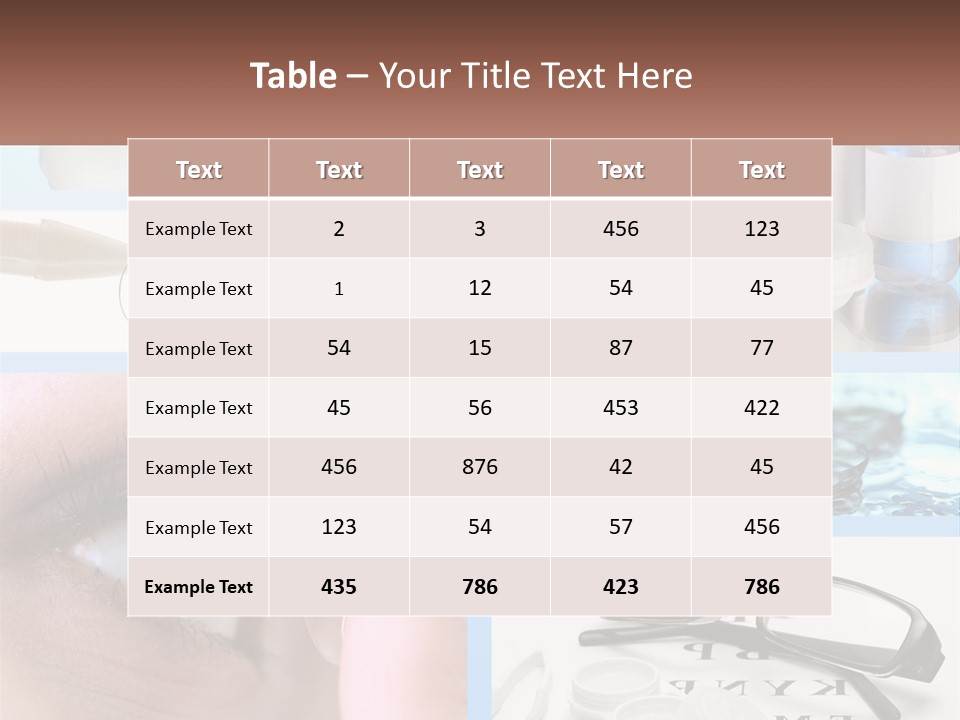 A Collage Of Different Types Of Eyeglasses PowerPoint Template