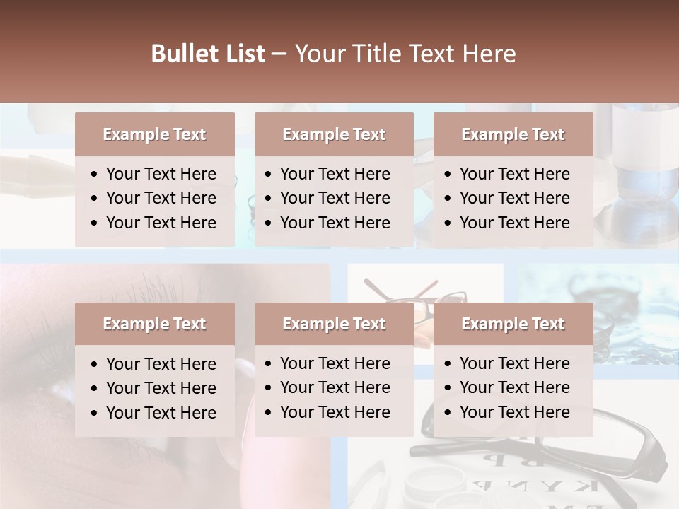 A Collage Of Different Types Of Eyeglasses PowerPoint Template