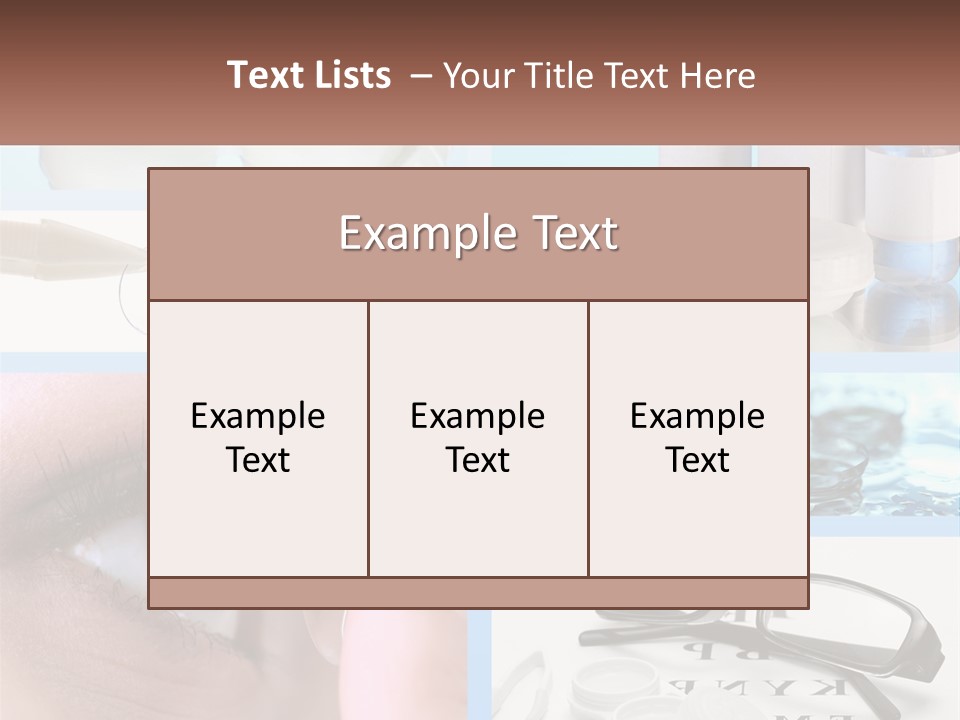 A Collage Of Different Types Of Eyeglasses PowerPoint Template