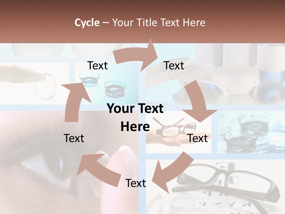 A Collage Of Different Types Of Eyeglasses PowerPoint Template