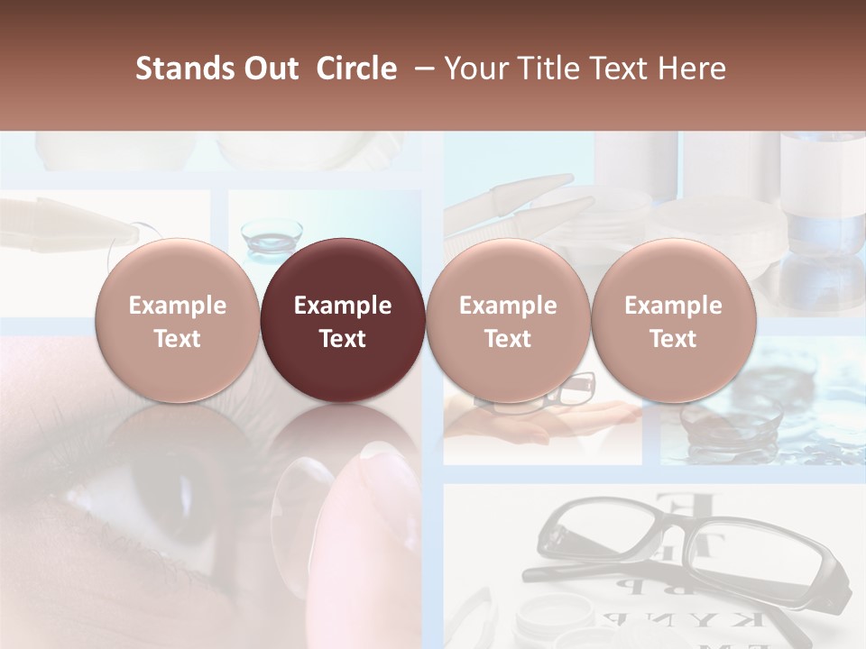 A Collage Of Different Types Of Eyeglasses PowerPoint Template