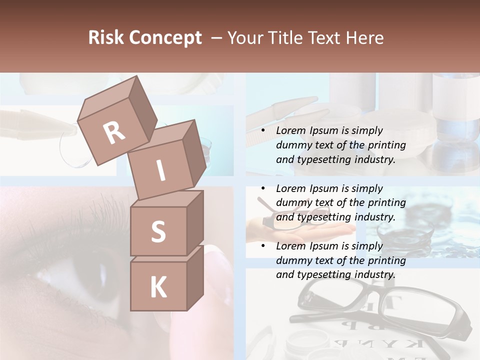 A Collage Of Different Types Of Eyeglasses PowerPoint Template