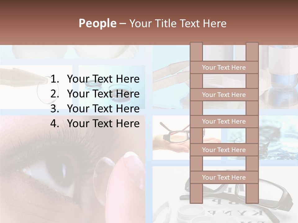 A Collage Of Different Types Of Eyeglasses PowerPoint Template