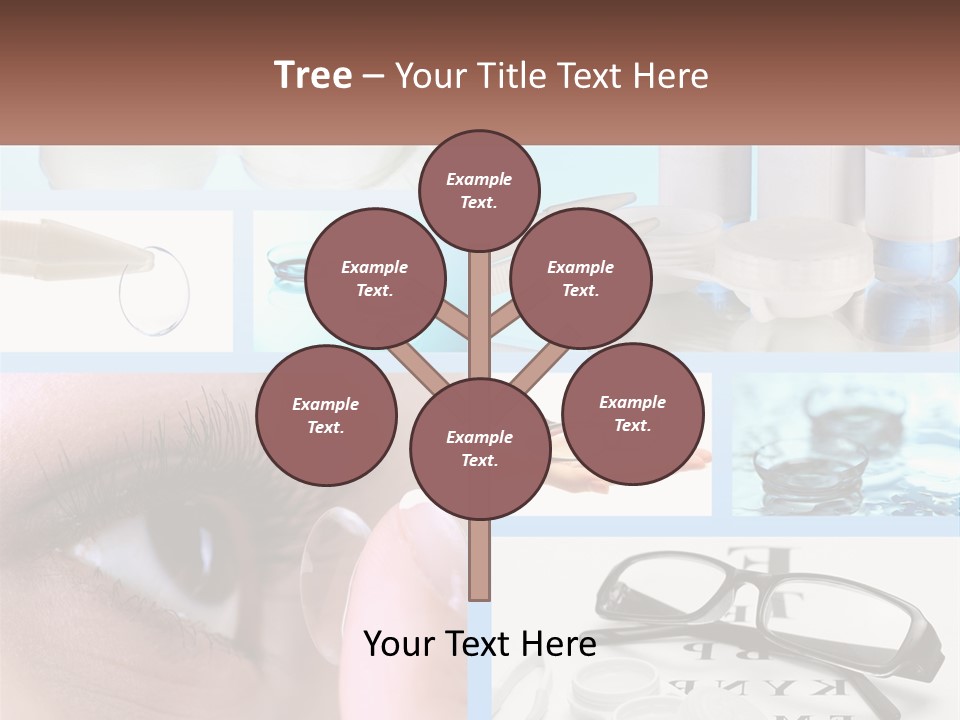 A Collage Of Different Types Of Eyeglasses PowerPoint Template