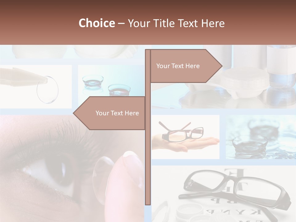A Collage Of Different Types Of Eyeglasses PowerPoint Template