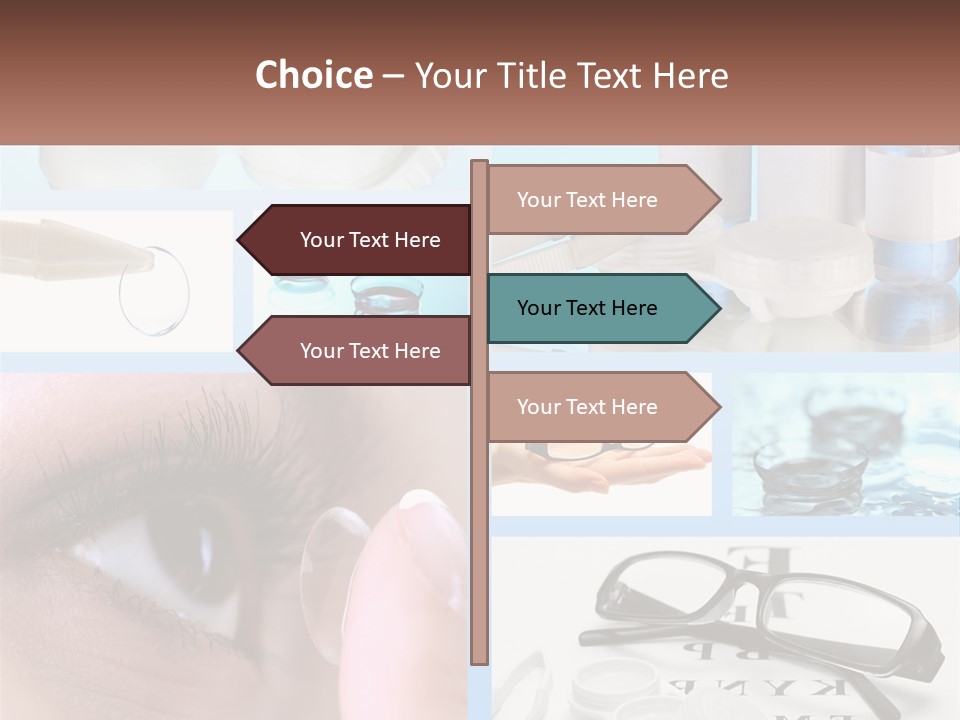 A Collage Of Different Types Of Eyeglasses PowerPoint Template