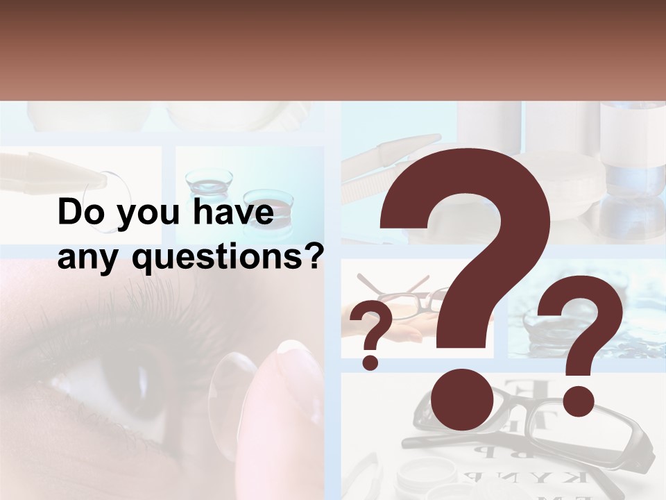 A Collage Of Different Types Of Eyeglasses PowerPoint Template