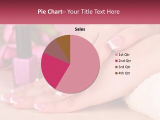 A Woman's Hands With French Manies And A Bottle Of Nail Polish PowerPoint Template