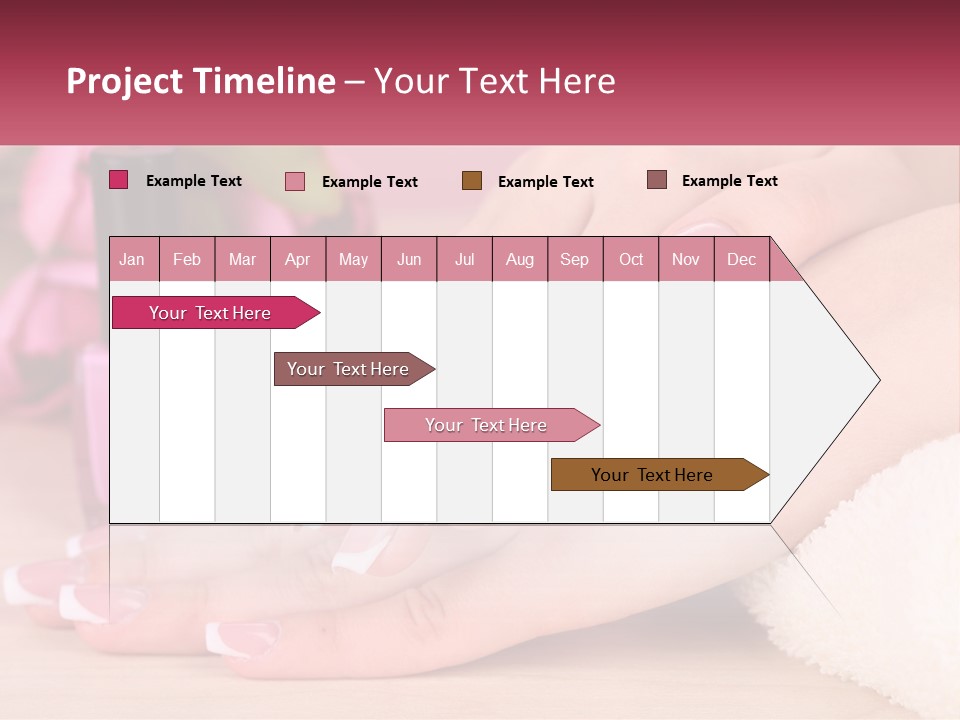 A Woman's Hands With French Manies And A Bottle Of Nail Polish PowerPoint Template